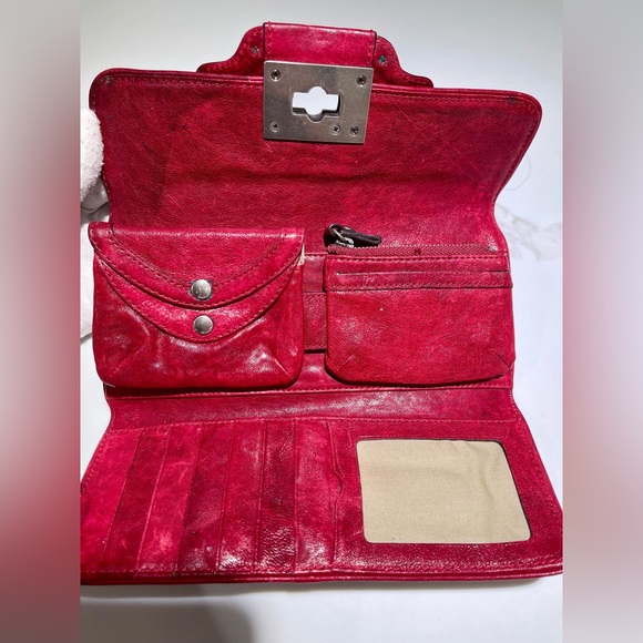 JUICY COUTURE Leather Wallet, Distressed Red - Picture 2 of 8
